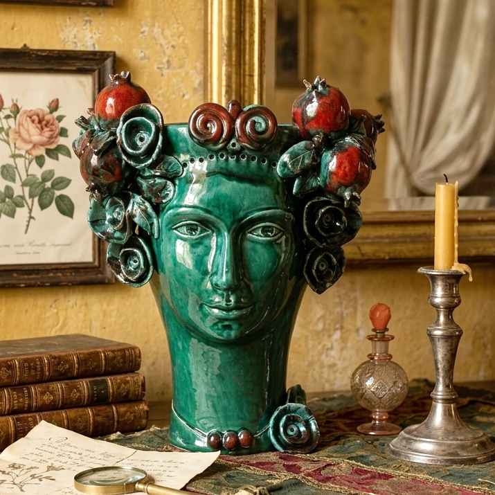 testa di moro in ceramica moderna