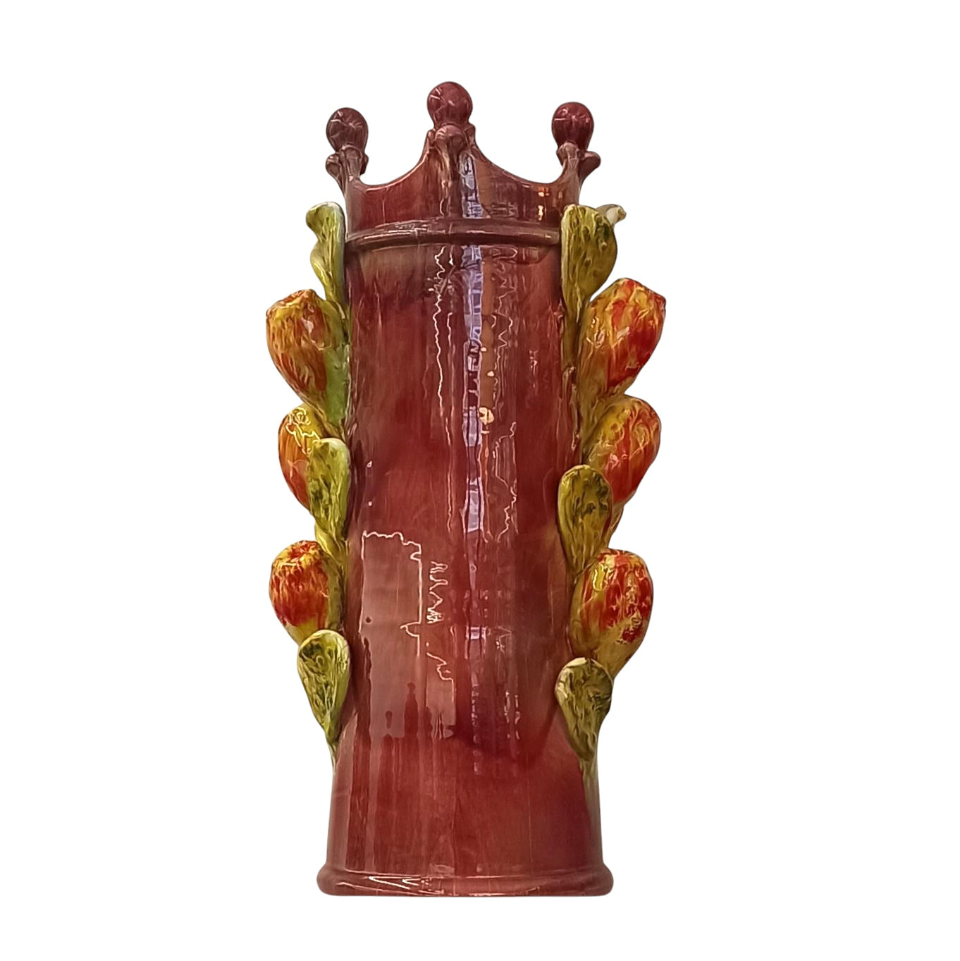 testa antropomorfa in maiolica siciliana
