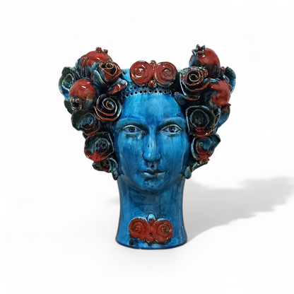 testa siciliana in maiolica contemporanea