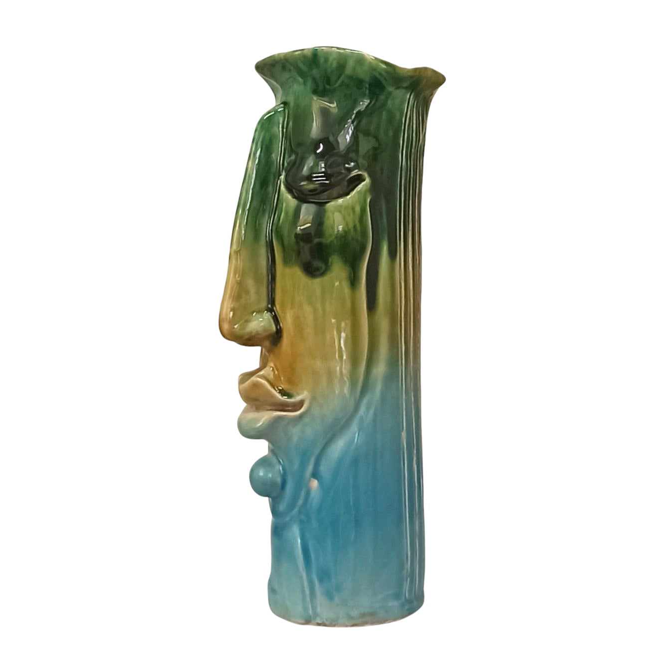 vaso testa in maiolica siciliana  design