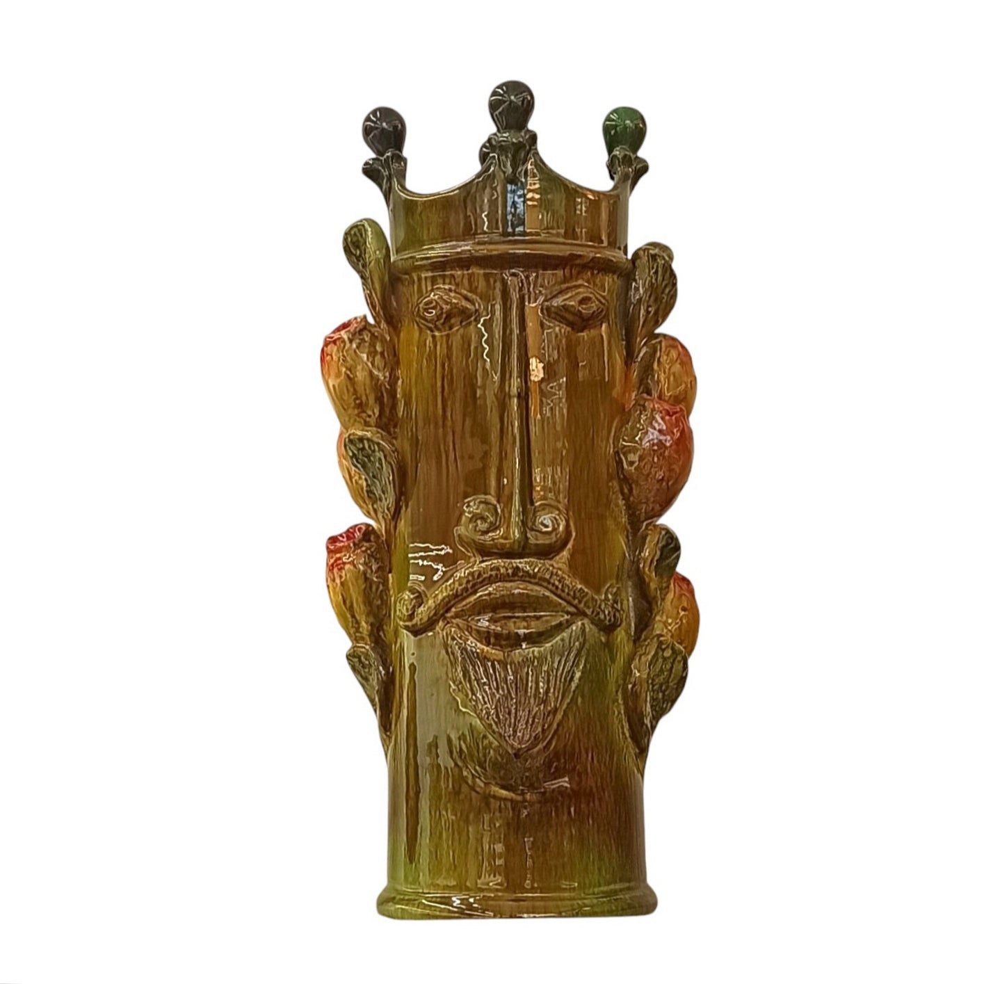 vaso testa di moro in ceramica siciliana