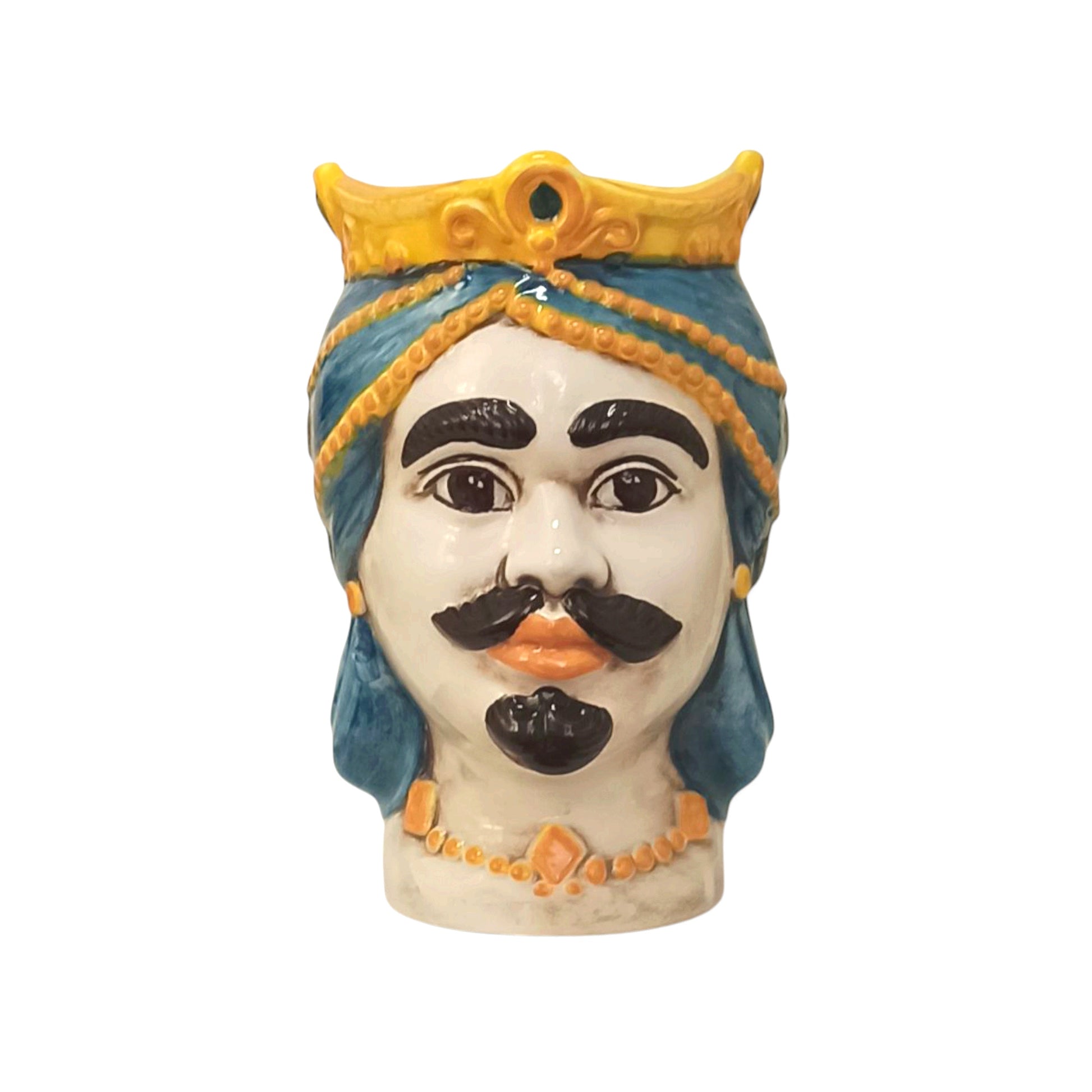 vaso testa in maiolica siciliana