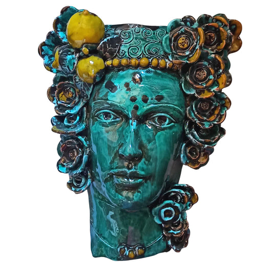 vaso testa di moro da appendere al muro