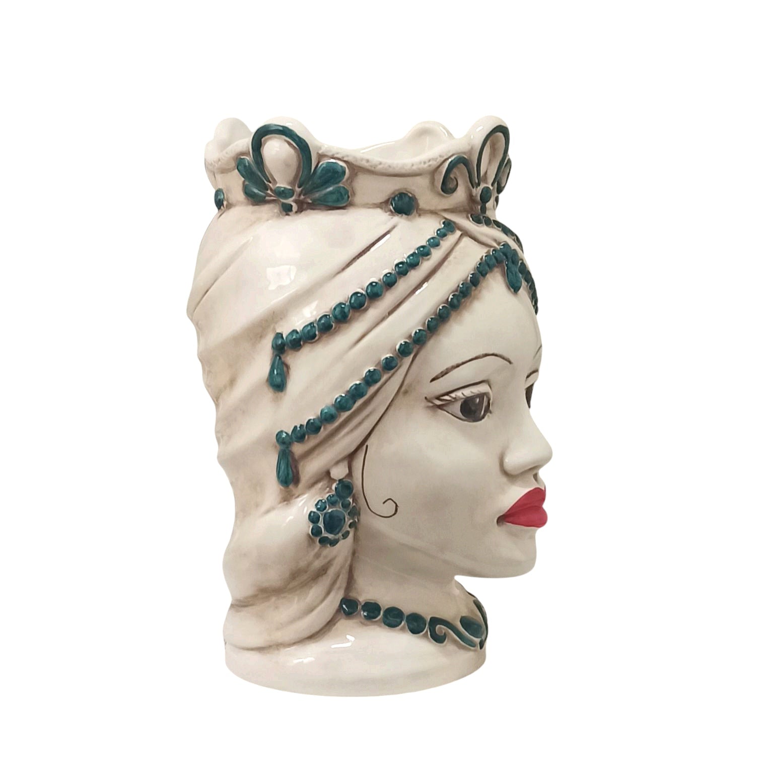 testa di moro donna in ceramica di Caltagirone