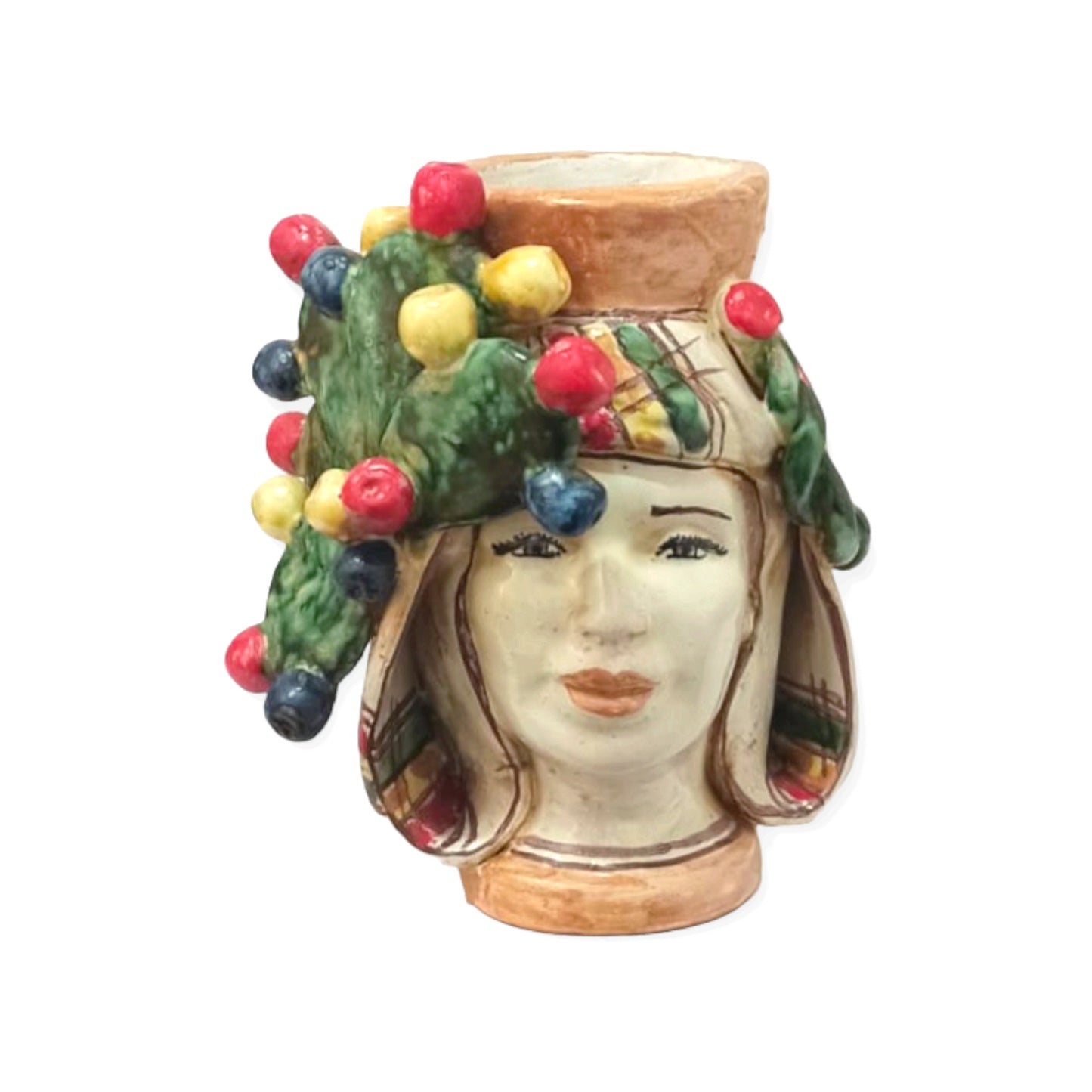 Teste di Moro in Ceramica Siciliana di Caltagirone "pale di fico"