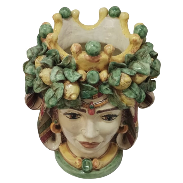 Artisanal Sicilian Ceramic Moor Head 