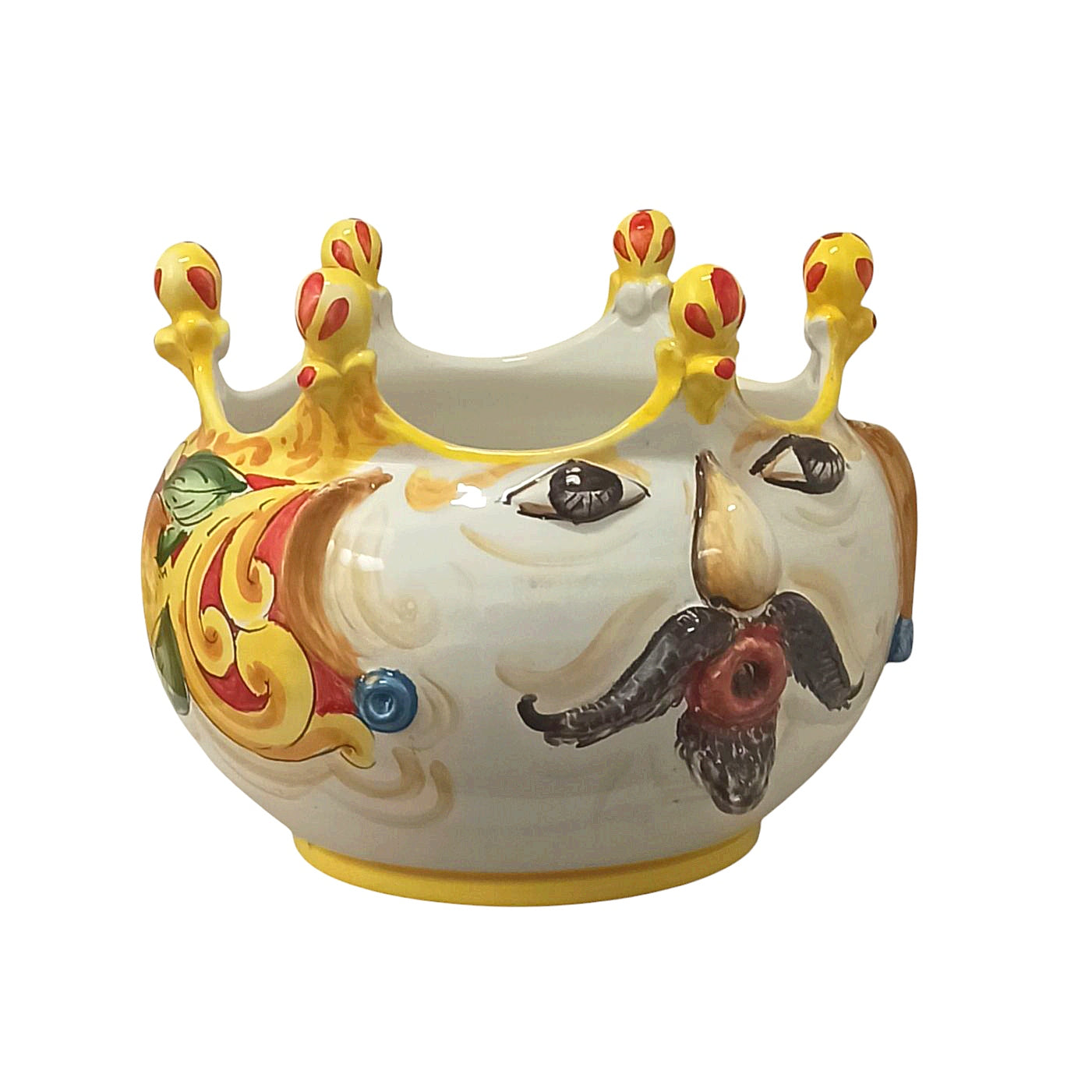 vaso testa di moro in maiolica siciliana