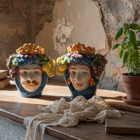 vasi siciliani in maiolica artigianale di caltagirone