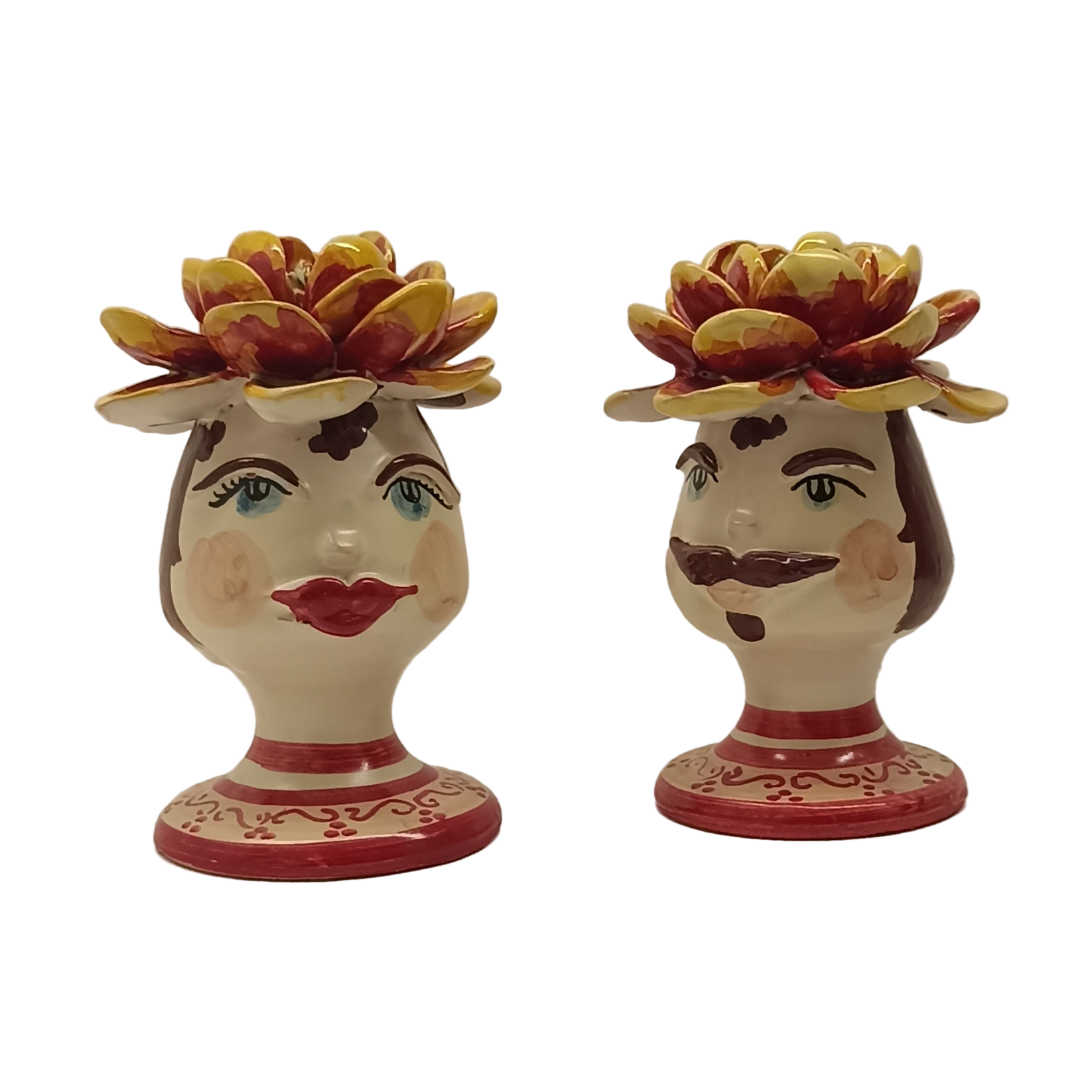 originali teste di moro in maiolica