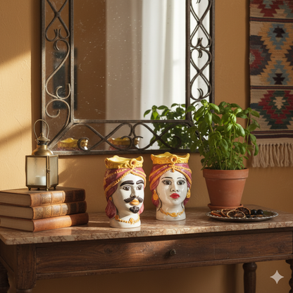 vasi teste di moro siciliane di caltagirone