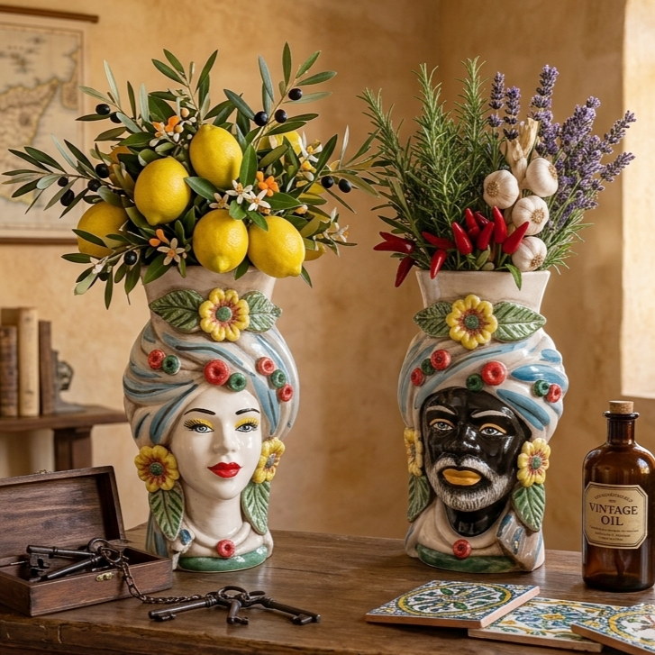 traditional Sicilian Moorish heads