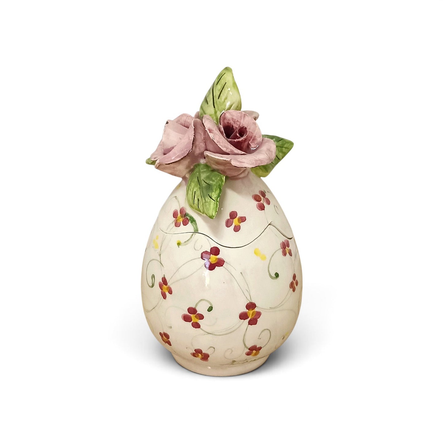 traditional sicilian ceramic egg from caltagirone