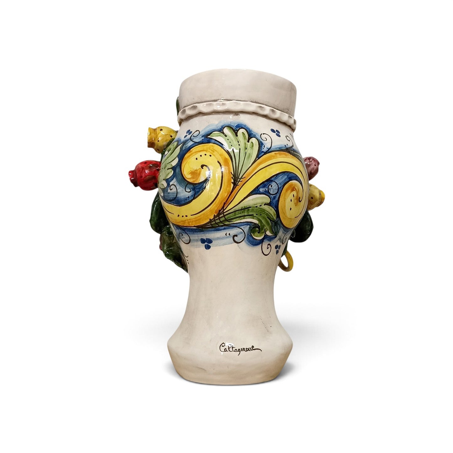 sicilian ceramic head sculpture