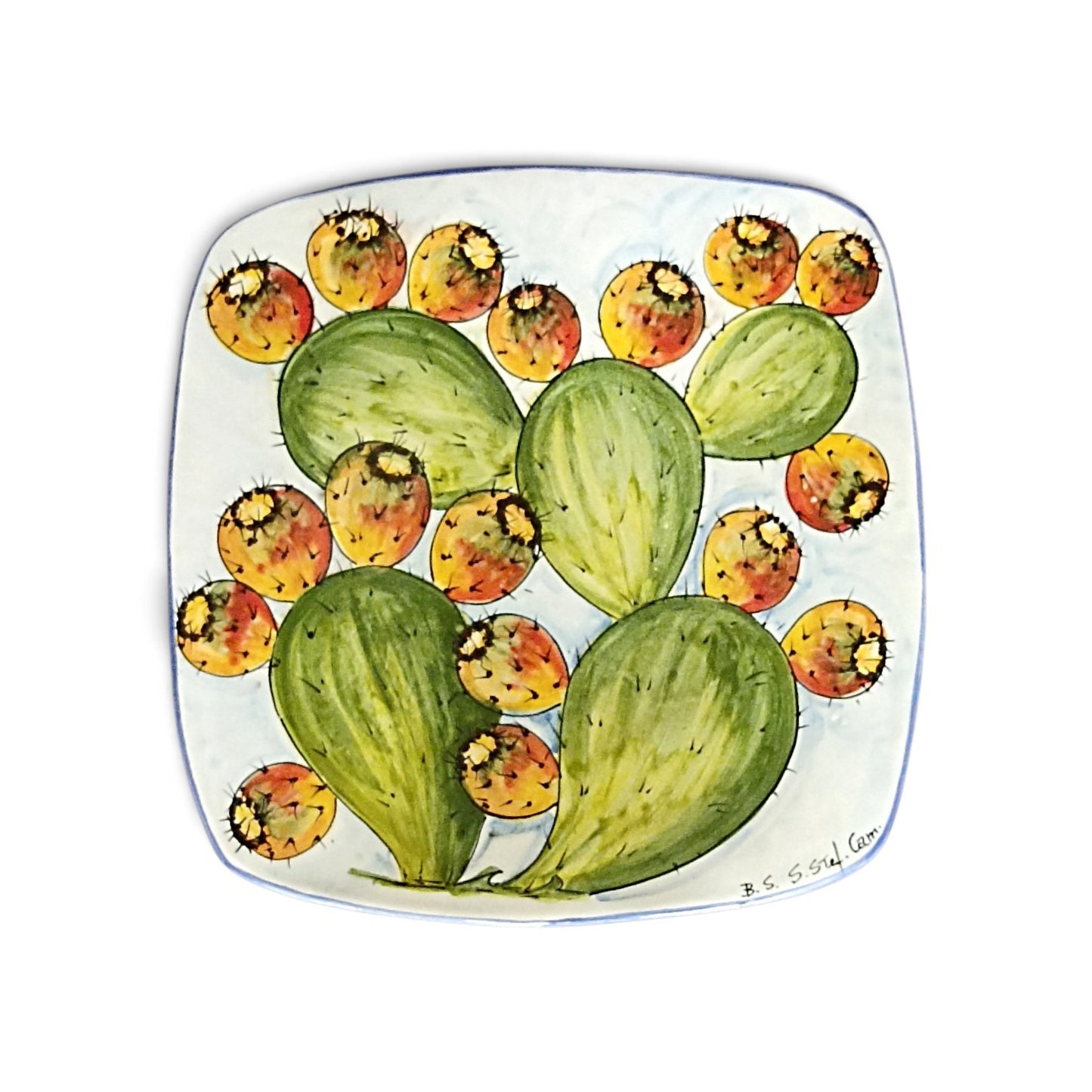 traditional sicilian ceramic plate