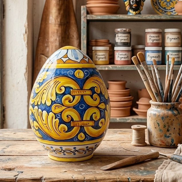 uovo in maiolica di caltagirone per pasqua
