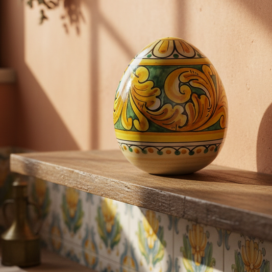 uovo artigianale ceramica siciliana