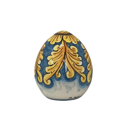 uovo in maiolica siciliana decorato a mano