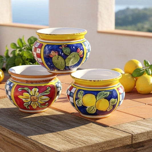 porta piantine in maiolica di caltagirone