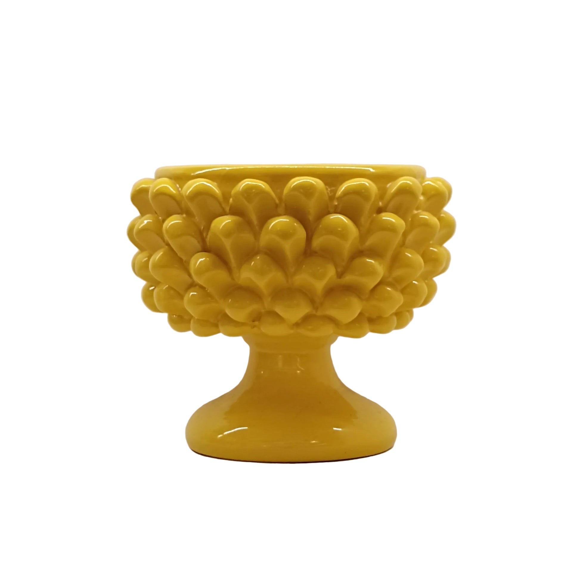 vapo porta piantine in maiolica giallo