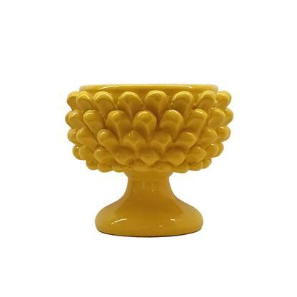 vapo porta piantine in maiolica giallo