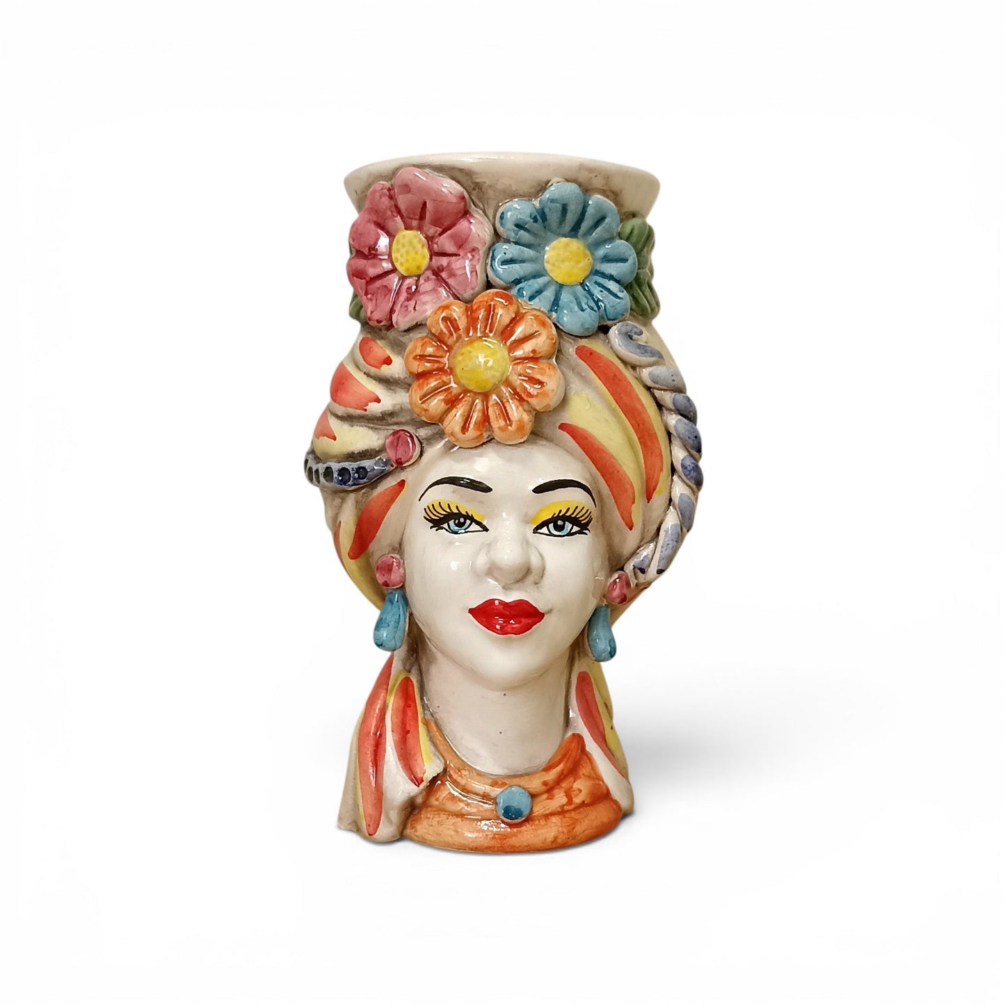 vaso in maiolica colorata