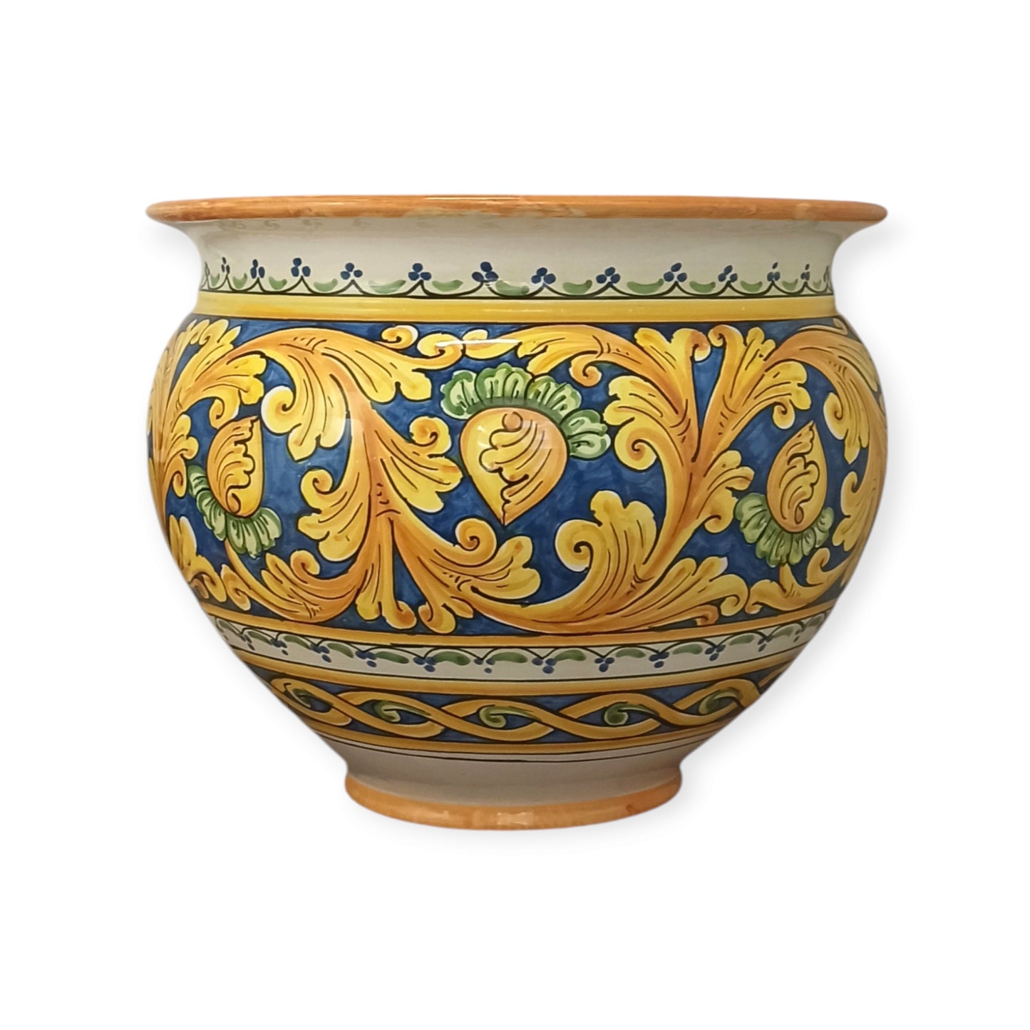 cachepot grande per giardino in maiolica siciliana
