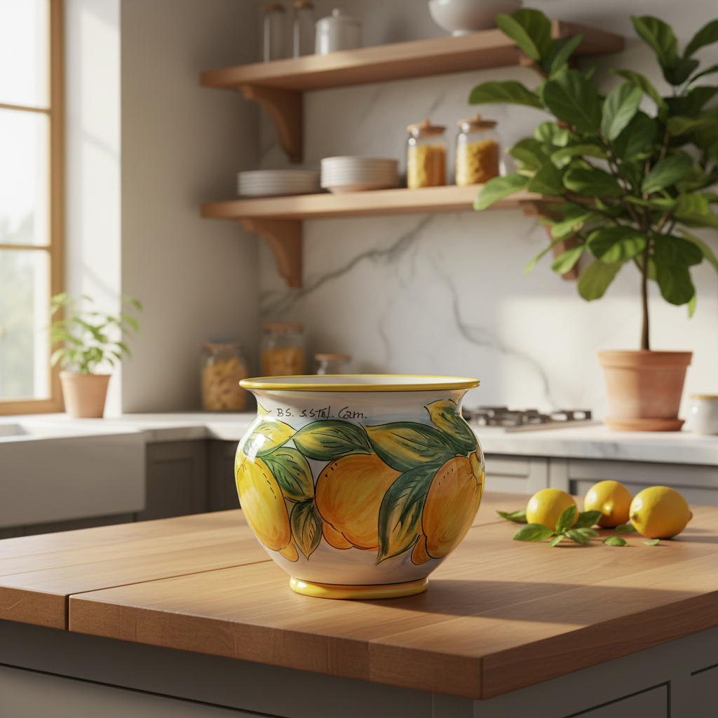 vaso siciliano con limoni vendita online