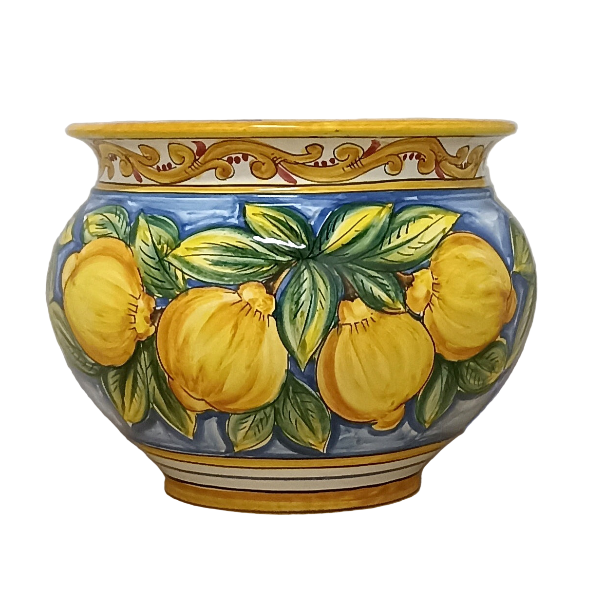 porta piante in maiolica siciliana 