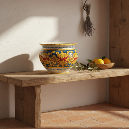 Portapiante in maiolica Siciliana per interni
