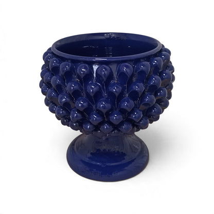 vaso mezza pigna siciliana blu
