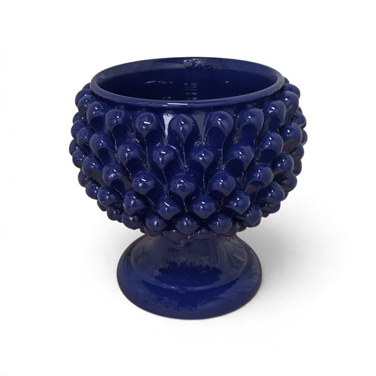 vaso mezza pigna siciliana blu
