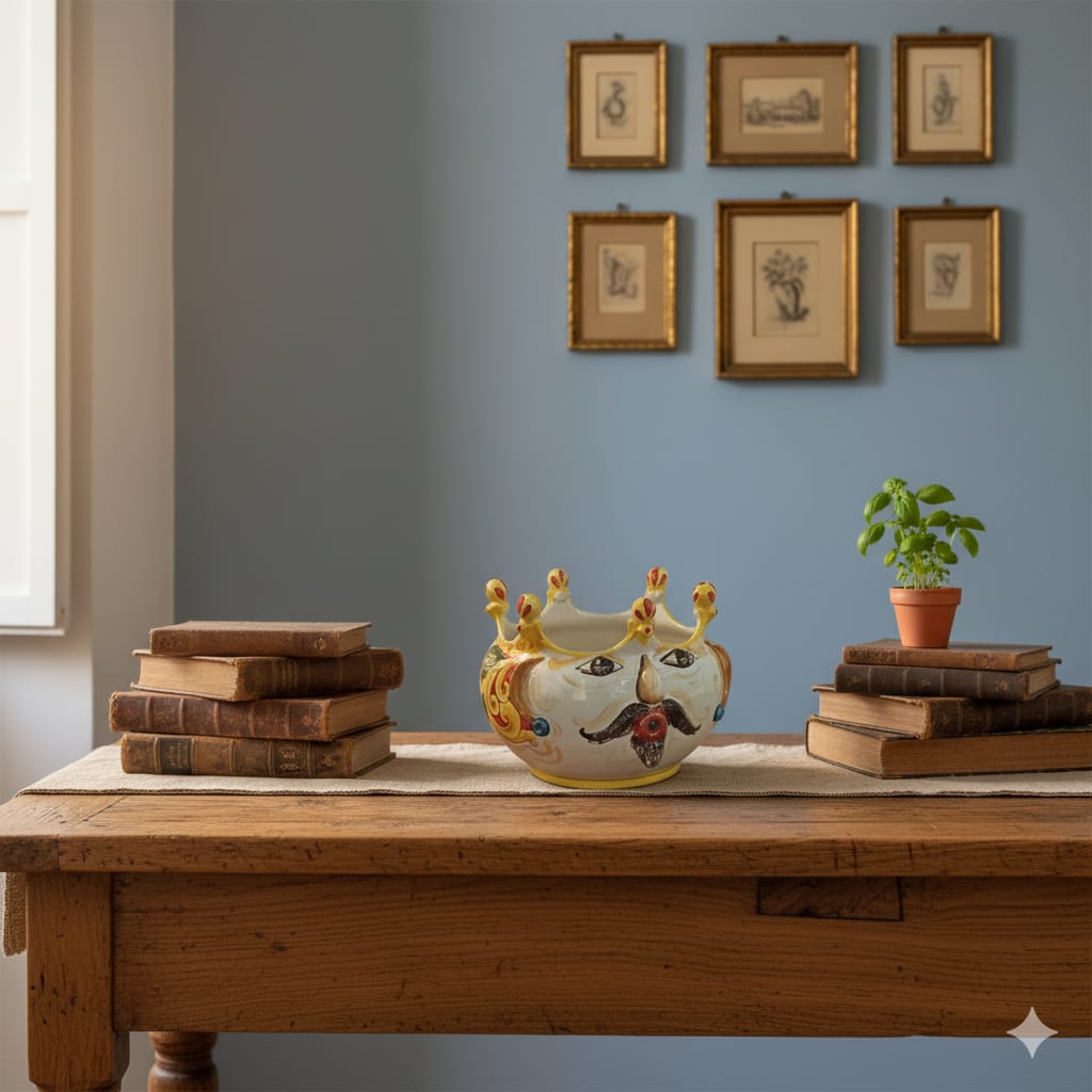 Testa di moro ceramica originale 