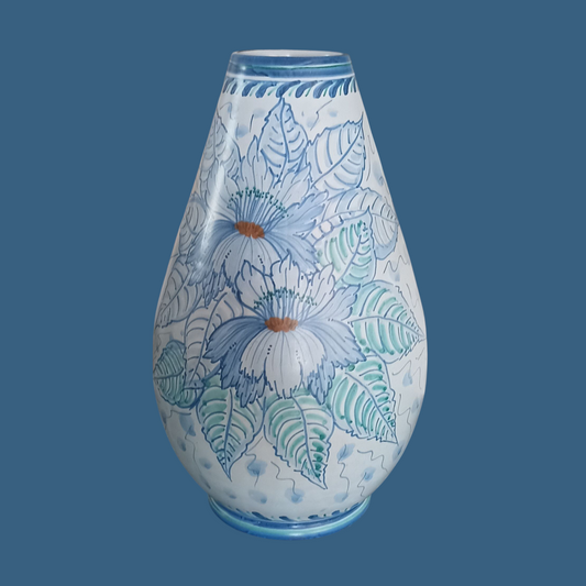 vaso porta fiori in maiolica di Sicilia