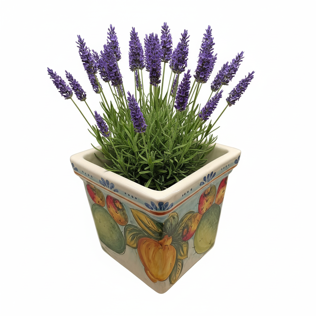 vaso in maiolica siciliana per piantine