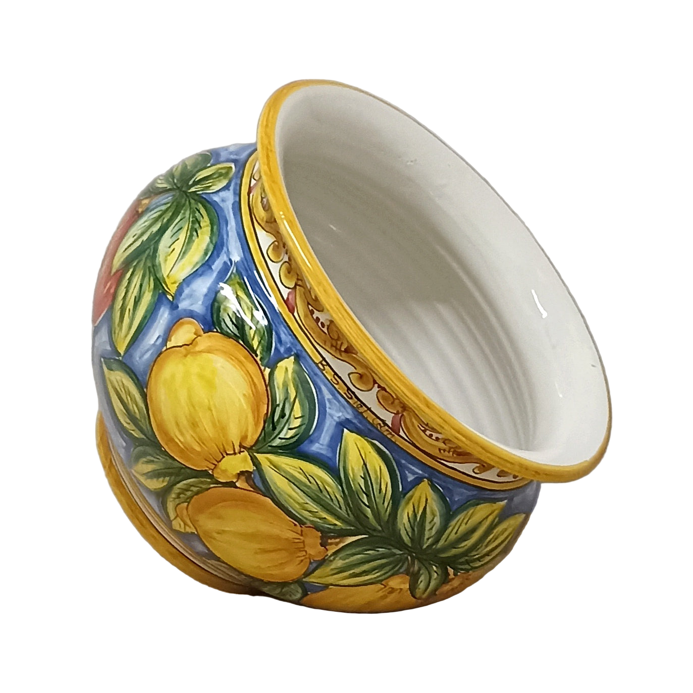 vaso porta piante in maiolica di caltagirone