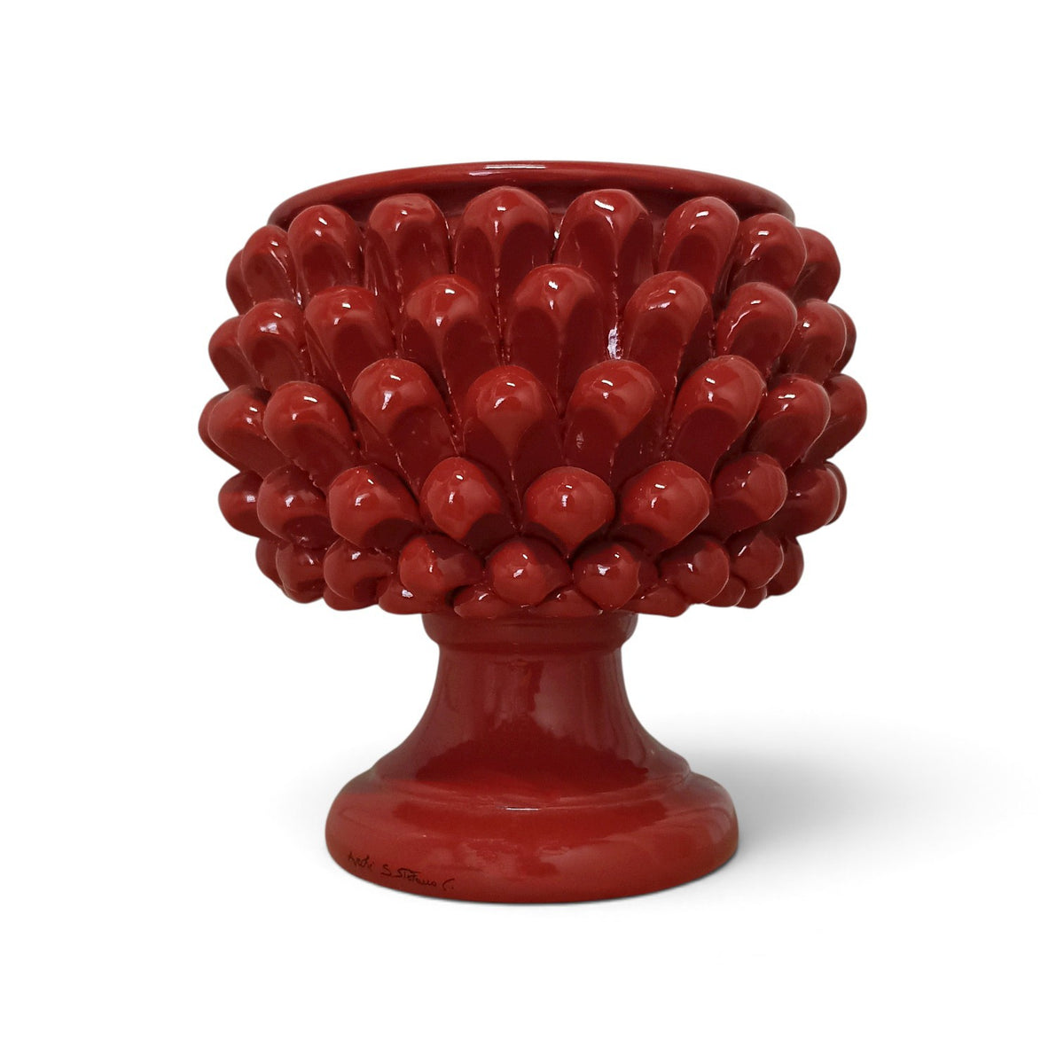porta piante rosso in ceramica 