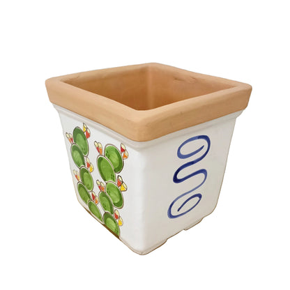 vaso per balcone in maiolica decorata