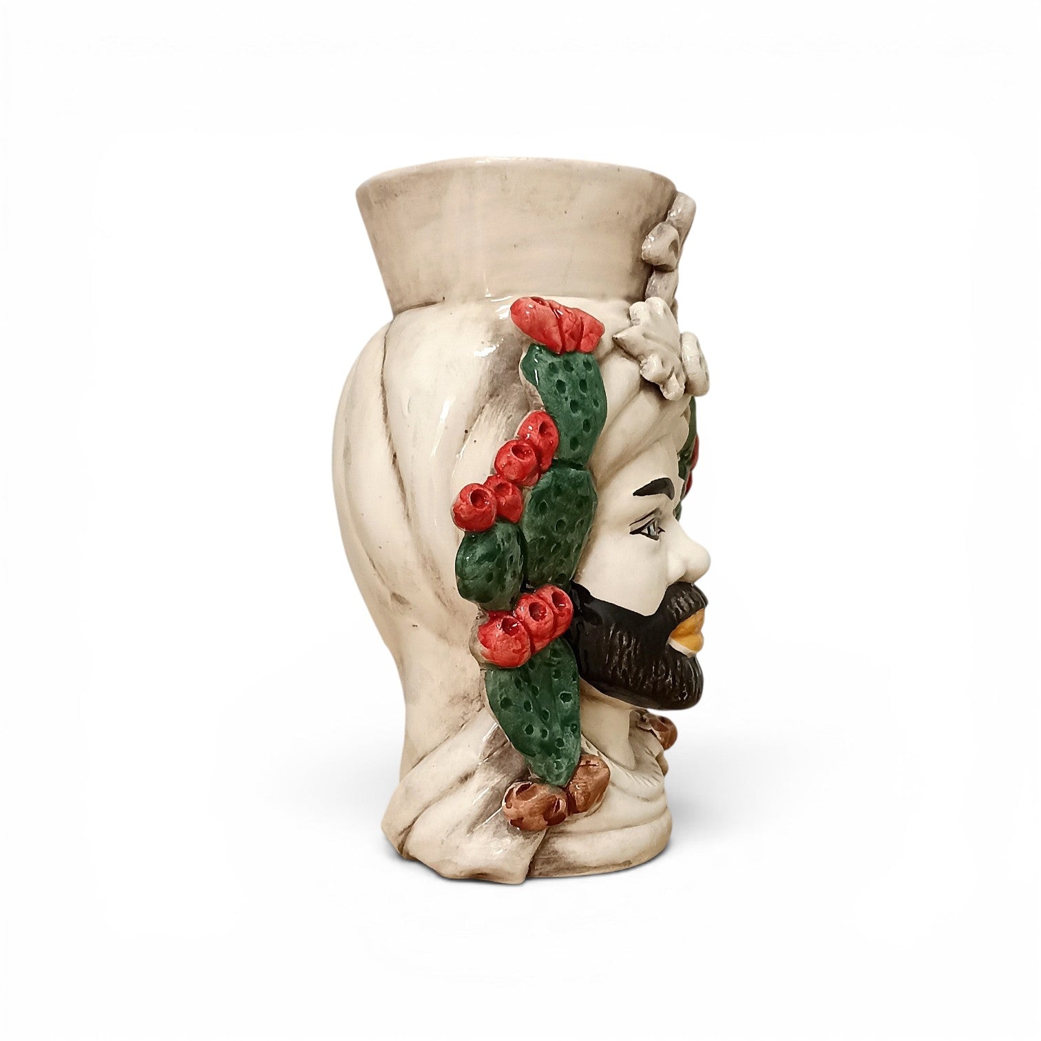 vaso teste di moro in ceramica