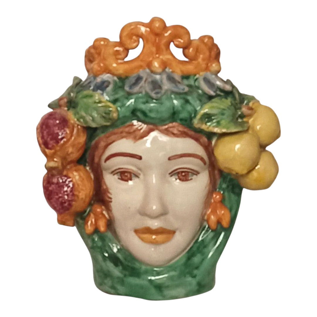 testa di moro artigianale in maiolica di caltagirone