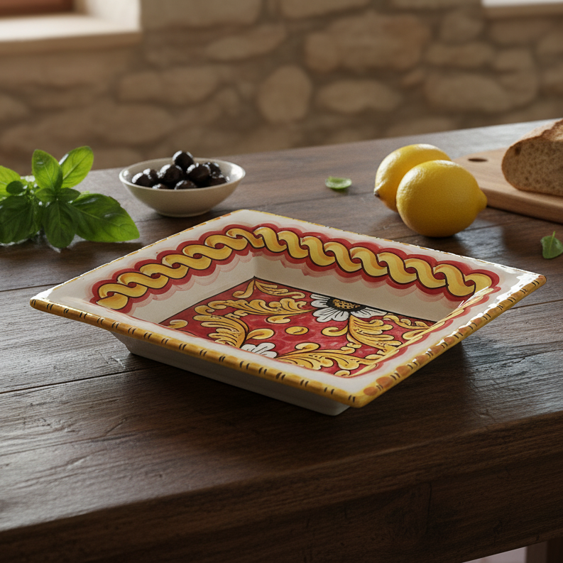 porta oggetti in maiolica siciliana 