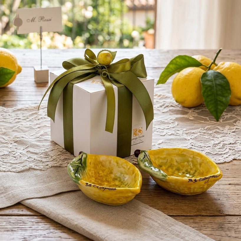 party favor in sicilian majolica
