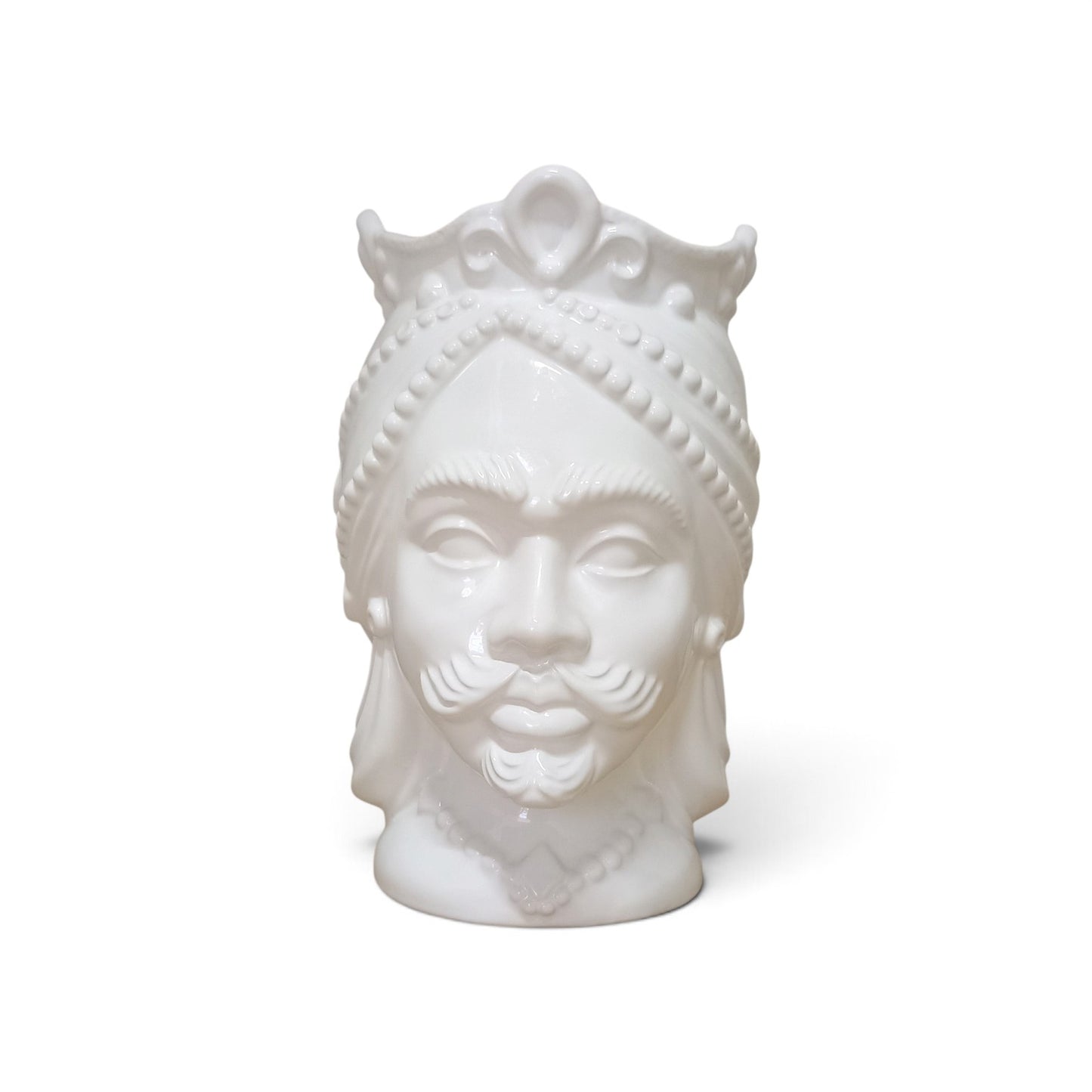 white moors head in sicilian ceramic from caltagirone
